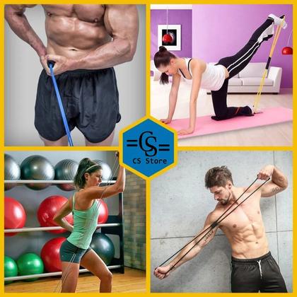 Imagem de Kit Com 11 Extensores Elástico   5 Mini Band   Corda de Exercício Funcional 