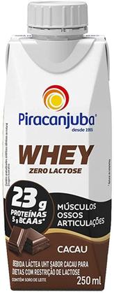 Imagem de Kit com 12 Bebida Piracanjuba Whey 250 Ml - Sabor Cacau