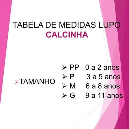 Imagem de Kit Com 12 Calcinhas Lobinha Infantil Kids Algodão Lupo