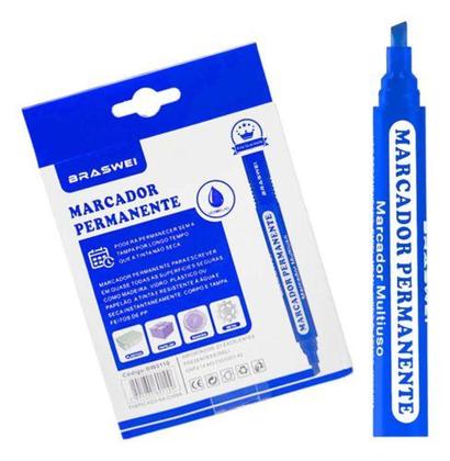 Imagem de Kit Com 12 Canetões Permanentes De Secagem Rápida E Resistente - Braswei