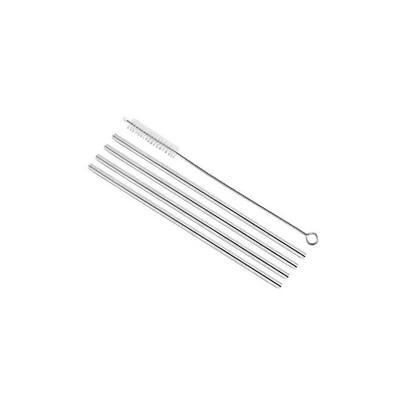 Imagem de Kit com 12 Canudos em Aço Inox 21cm  6mm + Escova de Limpeza Frigopro