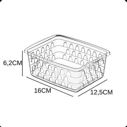 Imagem de Kit com 12 Cesto Organizador Multiuso Retangular P