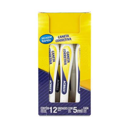 Imagem de Kit com 12 Corretivo em Caneta 5ml  Acrilex