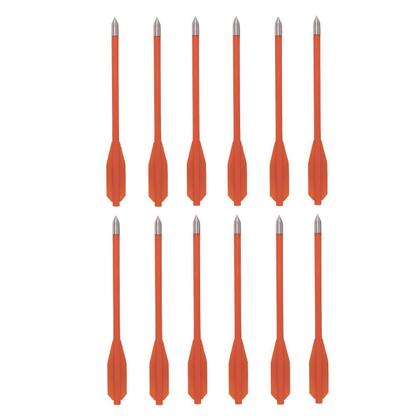 Imagem de Kit Com 12 Flechas MKAL Plasticas Laranja 6.5 Para Bestas 50 e 80 - Man Kung