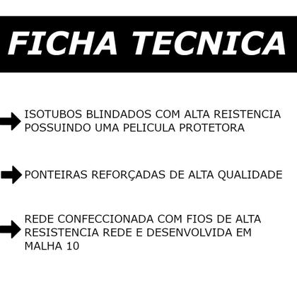 Imagem de Kit Com 12 Isotubos  12 Ponteiras   Rede 4,27 P/ Cama Elastica 