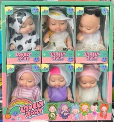 Imagem de Kit Com 12 Mini Bonecas Bebe Reborn 11cm Realismo Miniatura