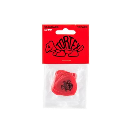 Imagem de Kit com 12 Palhetas Dunlop Tortex 0,50mm Vermelha