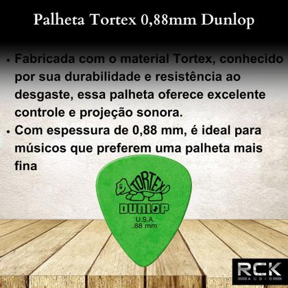 Imagem de Kit com 12 Palhetas Dunlop Tortex 0,88mm Verde