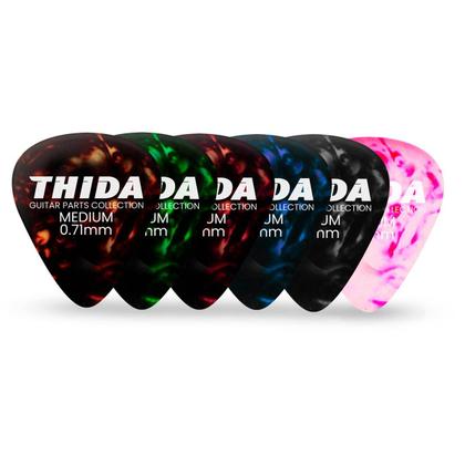 Imagem de Kit Com 12 Palhetas Medium Cores Sortidas De Celuloide