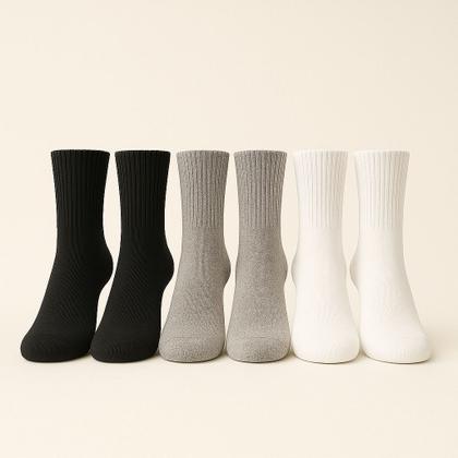 Imagem de Kit com 12 pares de meias cano alto sortidas veste do 38 ao 44