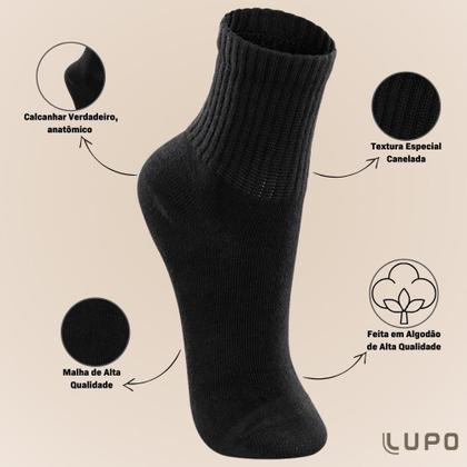 Imagem de Kit Com 12 Pares De Meias Cano Médio Infantil Lupo Original Para Menino E Menina Até Tamanho 35