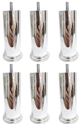 Imagem de Kit com 12 Pes para Cama Box com 13cm de Altura Metalizado