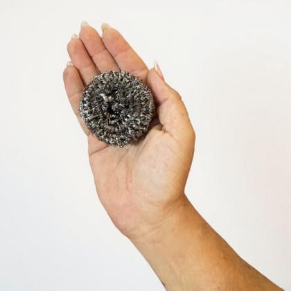 Imagem de Kit Com 12 Un Esponja De Aço Inox Bucha Tira Sujeira Grossa