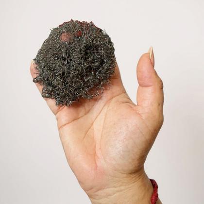 Imagem de Kit Com 12 Un Esponja De Aço Inox Bucha Tira Sujeira Grossa