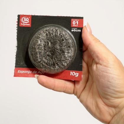 Imagem de Kit Com 12 Un Esponja De Aço Inox Bucha Tira Sujeira Grossa