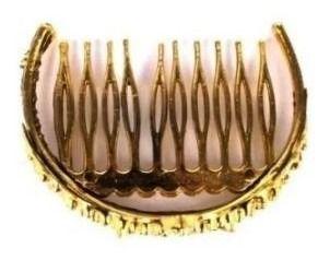 Imagem de Kit Com 12 Unidades De Mini Coroa De Princesa Dourada Pente