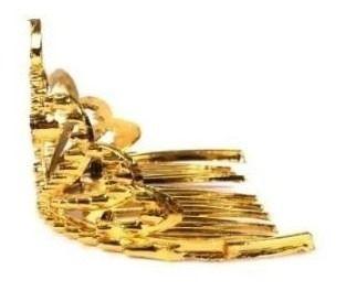 Imagem de Kit Com 12 Unidades De Mini Coroa De Princesa Dourada Pente