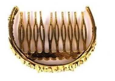 Imagem de Kit Com 12 Unidades De Mini Coroa De Princesa Dourada Pente