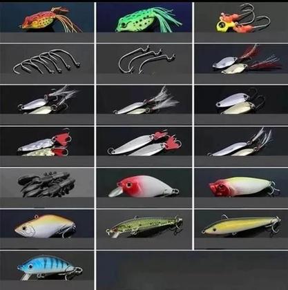 Imagem de Kit Com 141 Iscas Artificiais + Estojo
