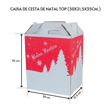 Imagem de Kit com 15 Caixas para Cesta de Natal Top 30x21,5x35cm  Ideal para Presentes e Decoração