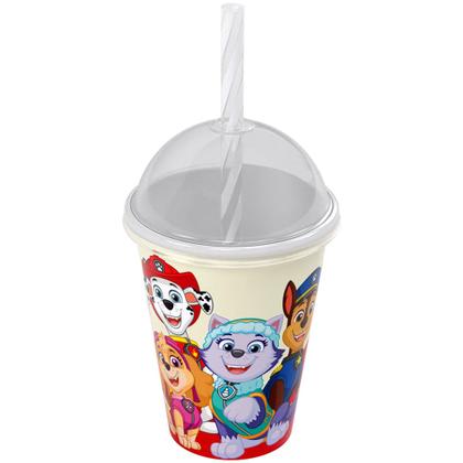 Imagem de Kit com 15 Copos 280ml Com Canudo da Patrulha Canina Festa Infantil Sacolinha Surpresa