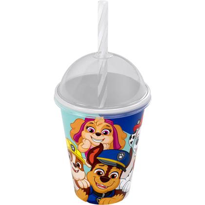 Imagem de Kit com 15 Copos 280ml Com Canudo da Patrulha Canina Festa Infantil Sacolinha Surpresa