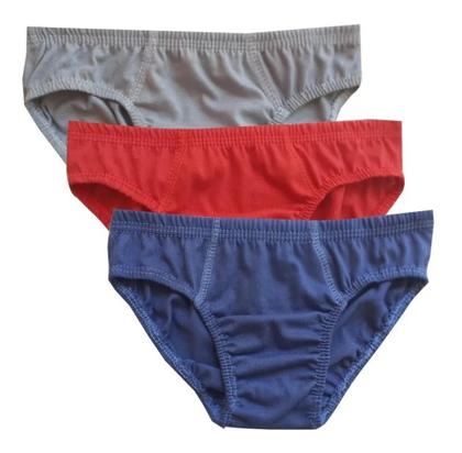 Imagem de kit com 15 cueca  tradicional slip infantil 100% algodão SIS