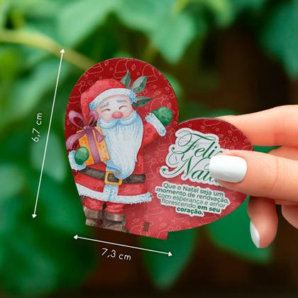 Imagem de Kit com 15 Enfeites de Natal em Formato de Coração  Decoração em MDF para Mesa e Escritório