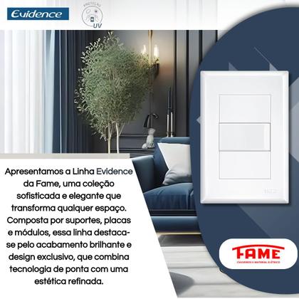 Imagem de Kit Com 15 Interruptores Simples 4x2 16A Evidence - FAME