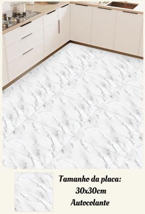 Imagem de Kit Com 15 Peças Placa de Piso 3D Marmore autocolante adesivo PVC 30cm x 30cm YY-8507