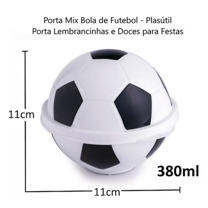 Imagem de Kit com 15 Porta Mix Bola de Futebol Pote de Doces p Festas