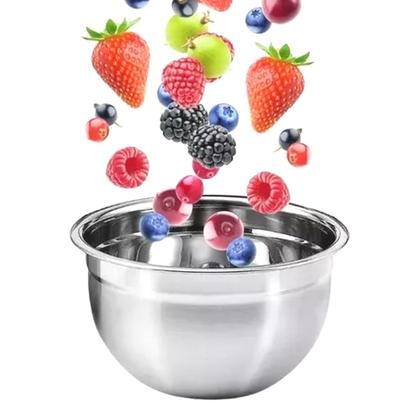 Imagem de Kit com 15 Tigela Bowl Multiuso 18cm/22cm/26cm Aço Inox