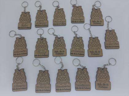 Imagem de Kit com 16 chaveiros Feliz Dia dos Professores personalizado lembrancinha