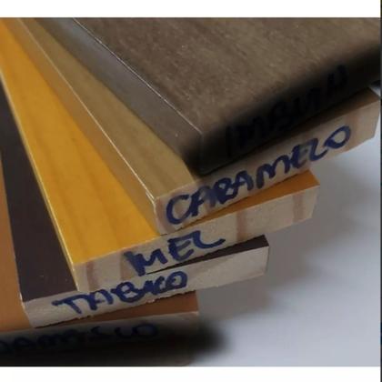 Imagem de Kit Com 16 Pés De 5cm Madeira Cantoneira Mel P/ Móveis Geral E Sofá