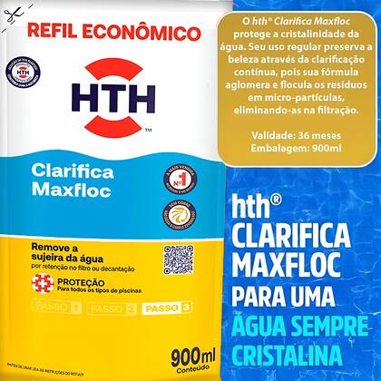 Imagem de Kit com 16 UN - HTH Clarifica Maxfloc 900ML