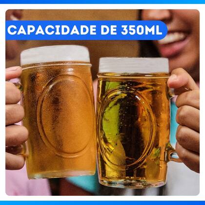 Imagem de Kit Com 18 Canecas De Vidro Chopp Cerveja Bar Restaurante Padaria 350Ml