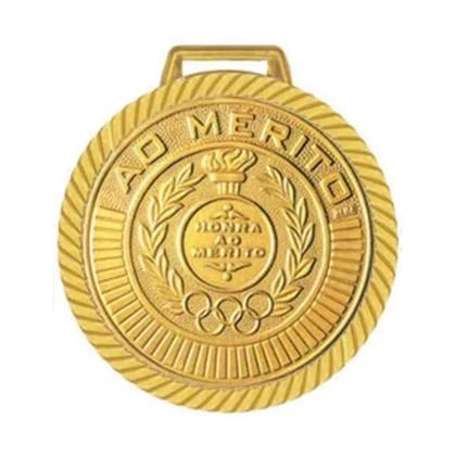 Imagem de Kit com 18 Medalhas Rema Honra Ao Mérito 60mm com Fita Ouro 4460