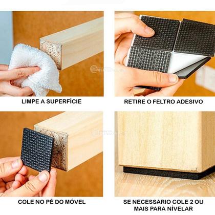 Imagem de Kit com 18 Unidades Protetores de EVA Autoadesivos 2,5cm BOM1332 BOM1333