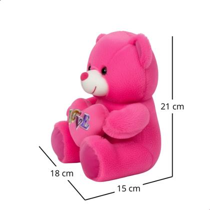 Imagem de Kit com 18 Ursinhos de Pelúcia 21cm Love / Te Amo  Ideal para Presentes e Cestas