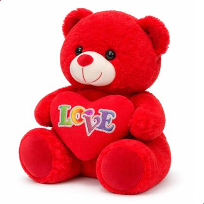 Imagem de Kit com 18 Ursinhos de Pelúcia 21cm Love / Te Amo  Ideal para Presentes e Cestas