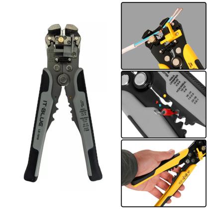 Imagem de Kit Com 2 Alicates Decapador Cortador E Crimpador De Fios Profissional Cabos Batente Cabo Ergonômico