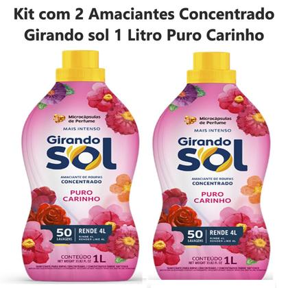 Imagem de Kit com 2 Amaciante Roupa Concentrado 1 Lt Puro Carinho