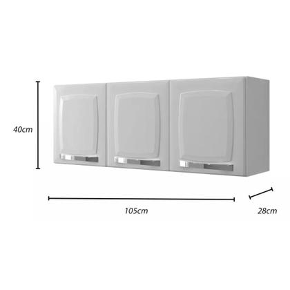 Imagem de Kit com 2 Armários de Parede Cozinha Itatiaia Rose  Aço com Acabamento Premium