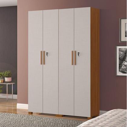 Imagem de Kit com 2 Armários Multiuso Escritório Nt4020 4 Portas e Prateleiras