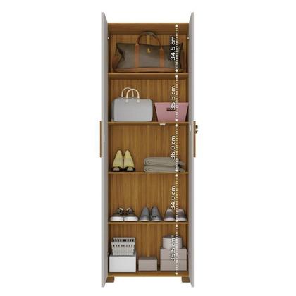 Imagem de Kit com 2 Armários Multiuso Escritório Nt4020 4 Portas e Prateleiras