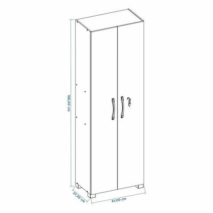 Imagem de Kit com 2 Armários Multiuso Escritório Nt4020 4 Portas e Prateleiras