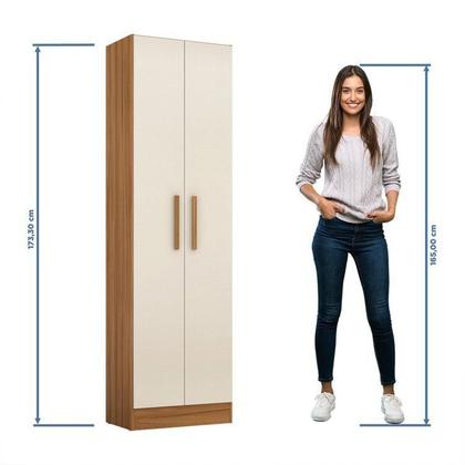 Imagem de Kit com 2 Armários Multiuso Escritório Nt4045 4 Portas e Prateleiras