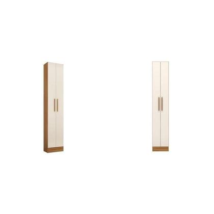 Imagem de Kit com 2 Armários Multiuso Escritório Nt4045 4 Portas e Prateleiras