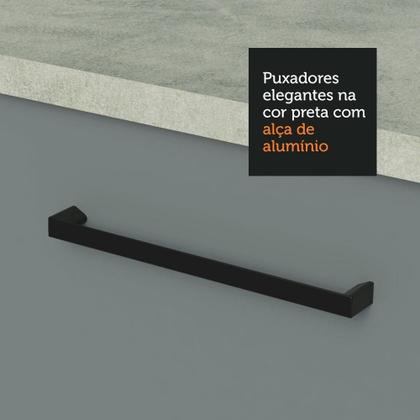 Imagem de Kit Com 2 Balcões De Cozinha 3 Gavetas 4 Portas Branco Cinza