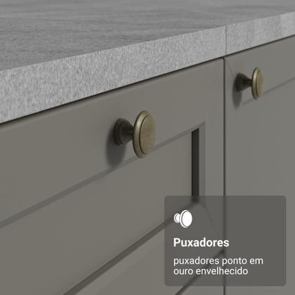 Imagem de Kit com 2 Balcões de Cozinha 3 Gavetas 4 Portas (Sem Tampo e Pia) Vik Madesa 01